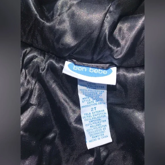 BON BEBE Black Faux Fur Winter Coat - Picture 3 of 5